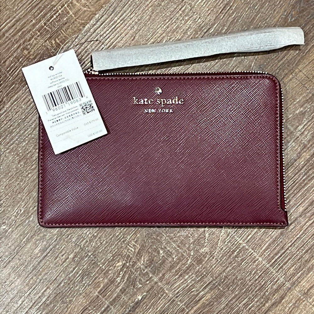 Kate Spade Medium Wristlet - Staci - Deep Berry